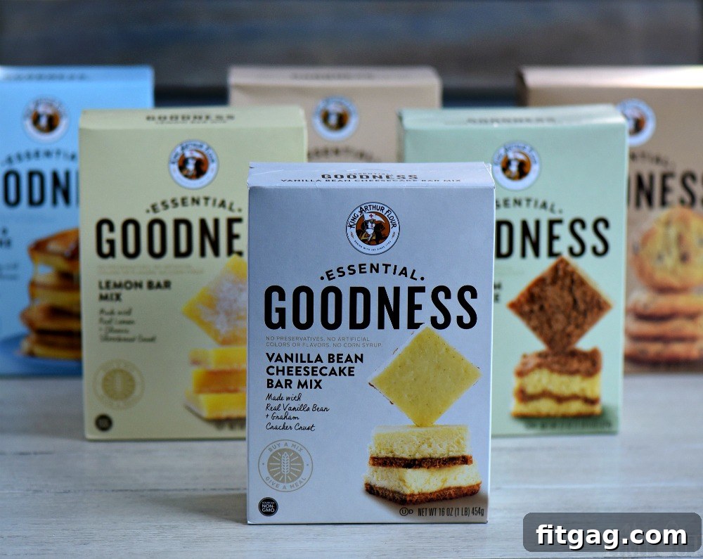 Assortment of King Arthur Flour Essential Goodness baking mixes