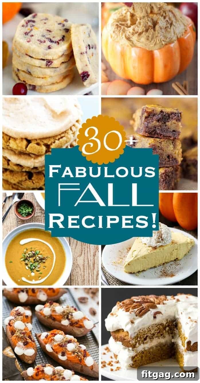 More than 30 FABULOUS FALL RECIPES to keep your tummy happy this season! Desserts, dinner, breakfast and more! Lots of great cranberry, pumpkin, and apple recipes right here for you to enjoy! // Mom On Timeout
