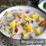 Cozy Slow Cooker Rosemary Ham Potato and Corn Soup 5 Slow Cooker Rosemary Potato Soup with Ham and Corn