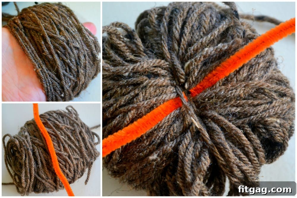 Step 1: Making the yarn pom pom