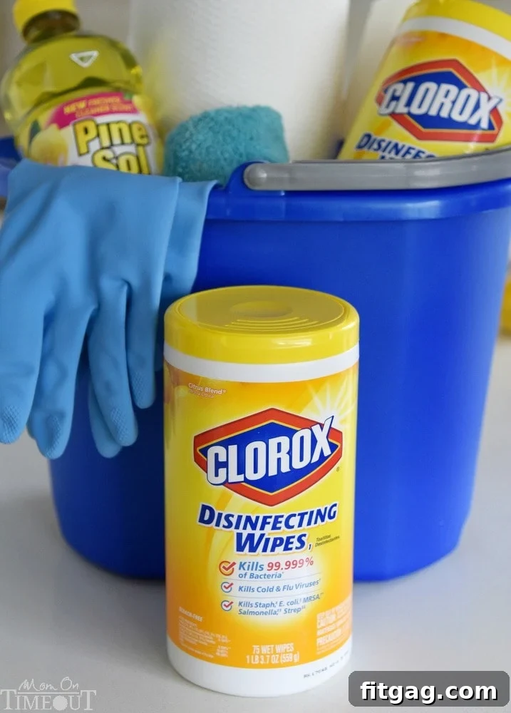 Bahar Temizliği Yapılacaklar Listesi ve Püf Noktaları 6 Children helping with spring cleaning, wiping down surfaces with Clorox Disinfecting Wipes, making cleaning a family activity.