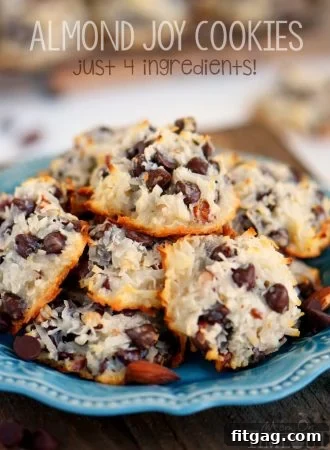 Ultimate Chocolate Chip Cookie Cheesecake Bars 5 Almond Joy Cookies with coconut and chocolate