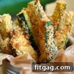 A small plate of crispy baked zucchini fries