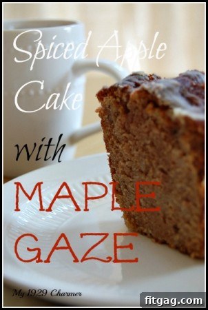 Spiced Apple Cake with Maple Glaze, a moist and flavorful autumn cake.