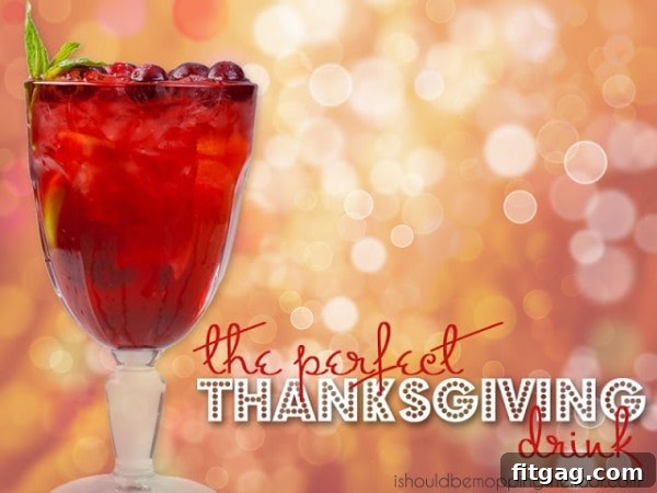The Perfect Thanksgiving Drink, a festive and refreshing beverage.