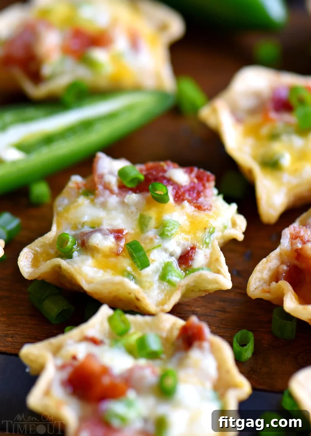 Variety of Easy Jalapeño Popper Bites displayed on a serving platter, ready for a party. Shows their bite-sized appeal.