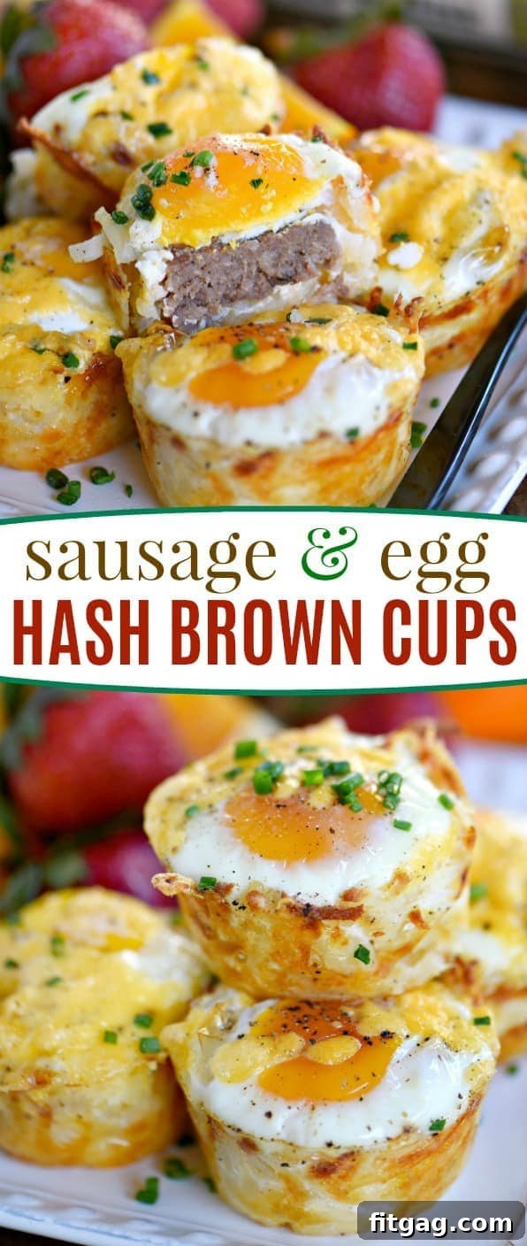 A selection of delicious breakfast dishes including Sausage and Egg Hash Brown Cups and other morning delights.