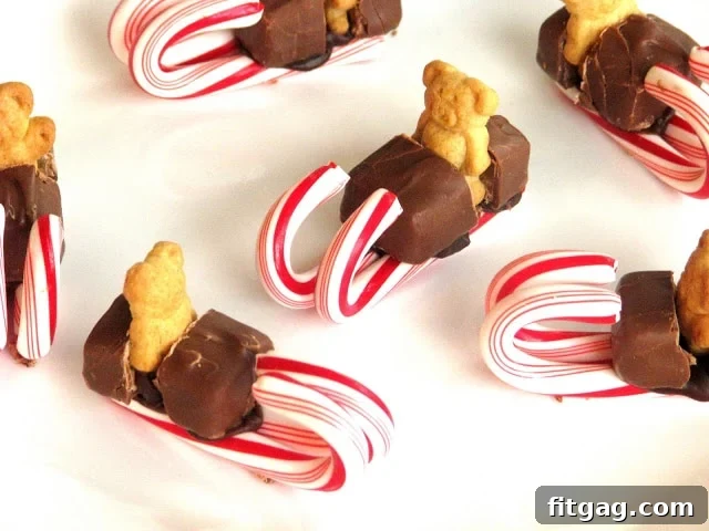 Milky Way Teddy Sleds Craft Milky Way Teddy Sleds, a sweet craft using candy canes.