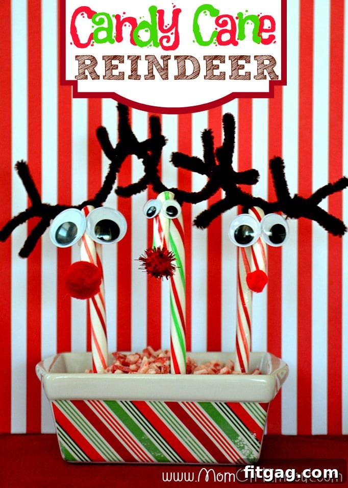 Candy Cane Reindeer Craft Candy Cane Reindeer, a classic and cute holiday craft.