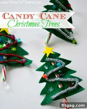 Candy Cane Magic: 17 Festive Recipes & Crafts 3 Candy Canes Christmas Tree Ornament, a simple DIY decoration.
