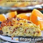 Zucchini Quiche with Bacon and Hash Brown Crust