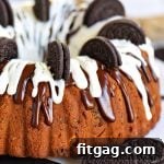 A delicious slice of Cookies and Cream Oreo Cake.