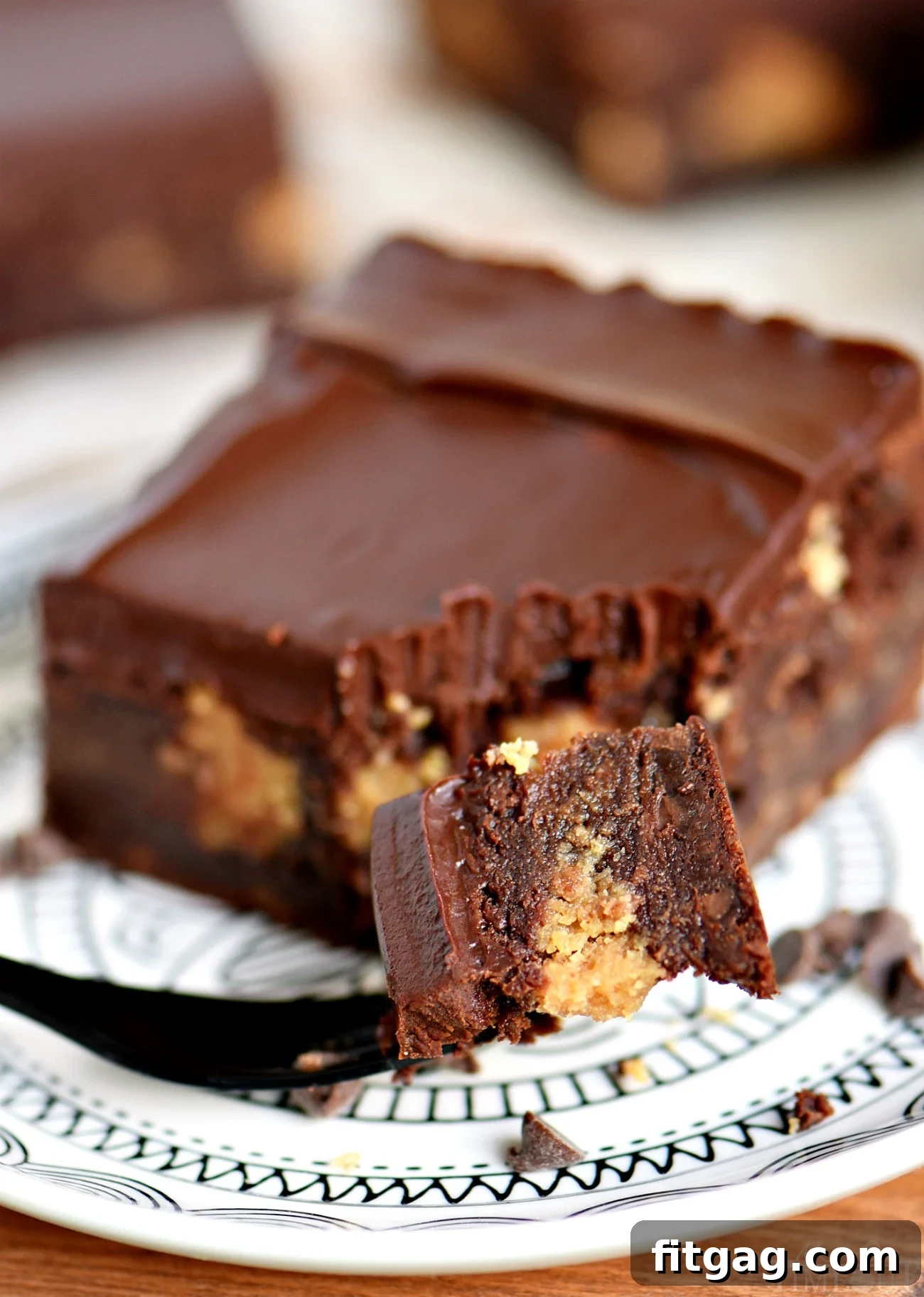 Rich and fudgy peanut butter brownies with chocolate ganache, a perfect gluten-free dessert recipe.