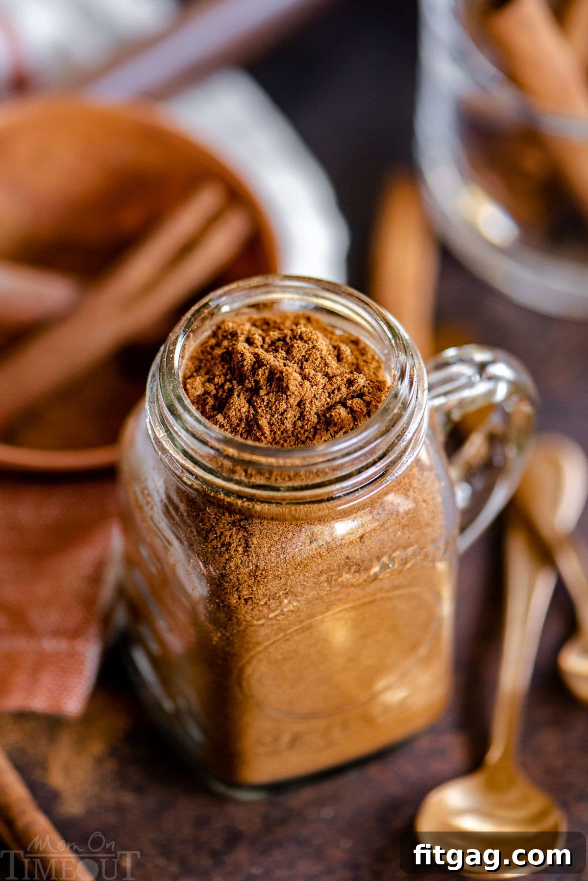 Pumpkin pie spice in small spice bottle ready to be used in recipes.