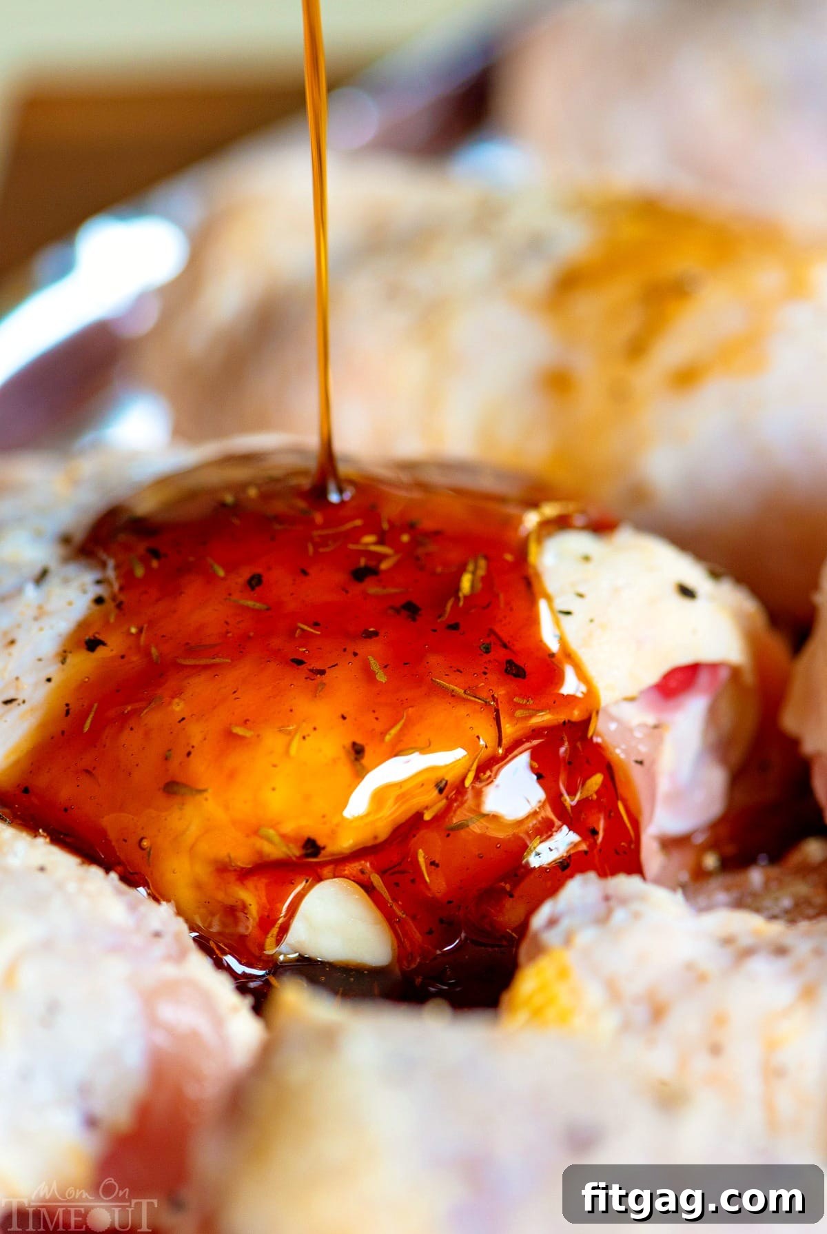 Honey Balsamic Glaze being prepared