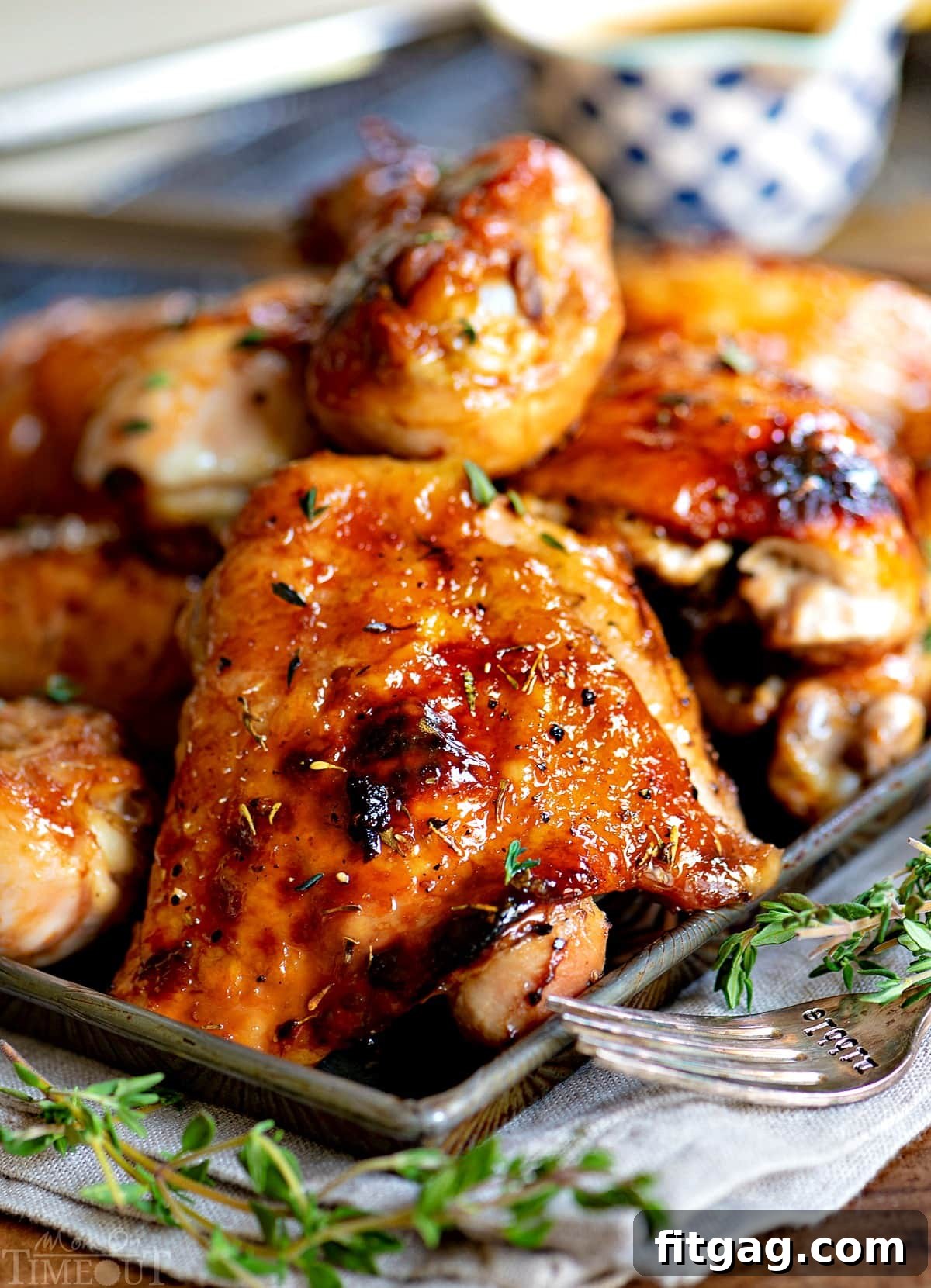 Finished glazed honey balsamic chicken recipe