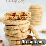 A stack of delicious Butterscotch Shortbread Cookies