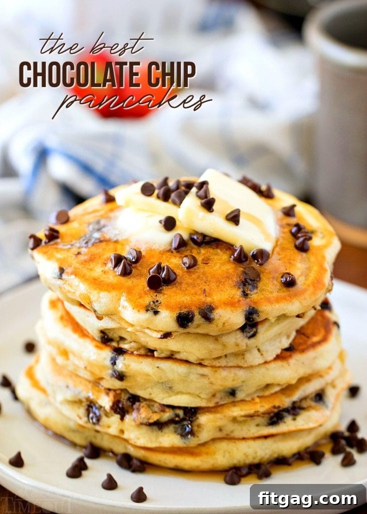 best chocolate chip pancake recipe with title