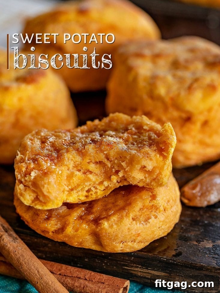 Amazing Sweet Potato Biscuits - light, fluffy, and tender southern style biscuits, easy to make for holidays and beyond Light and fluffy sweet potato biscuits, a perfect southern side dish for Thanksgiving and Christmas