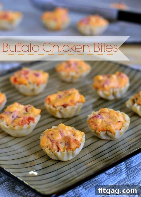 Spicy Buffalo Chicken Poppers 2 buffalo chicken bites recipe - main image