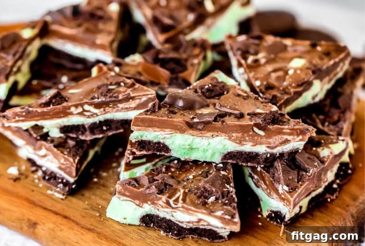 Ingredients laid out for Mint Chocolate Bark preparation