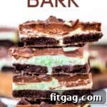 Mint chocolate bark recipe image