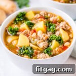 A small image of the delicious Sausage Kale Soup.