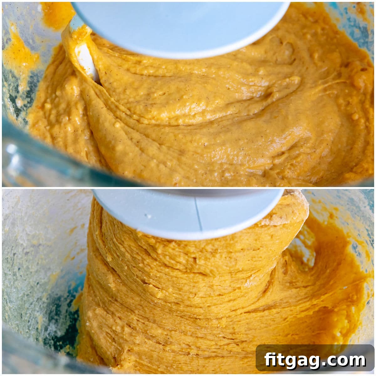pumpkin dinner roll dough in mixer 2 image collage