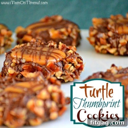 Turtle Thumbprint Cookies | A Sweet and Nutty Treat Delicious Turtle Thumbprint Cookies with caramel and chocolate