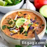 Bowl of Chicken Enchilada Soup