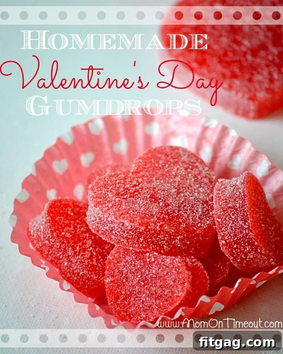 Homemade Valentine's Day Gumdrops - easy, delicious, and fun to make with applesauce and JELL-O! A perfect holiday treat for kids and adults alike. #valentinesday #recipe #candymaking