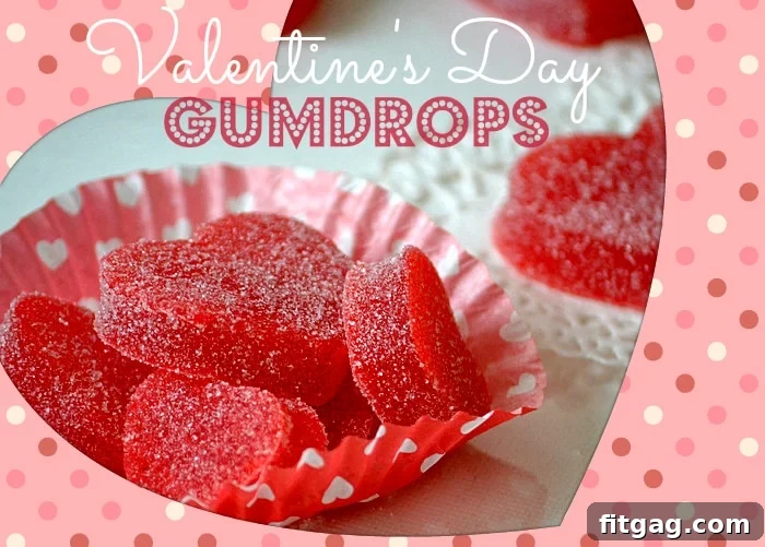 Beautifully displayed Homemade Valentine's Day Gumdrops, ideal for thoughtful holiday gifting. #giftideas #homemade