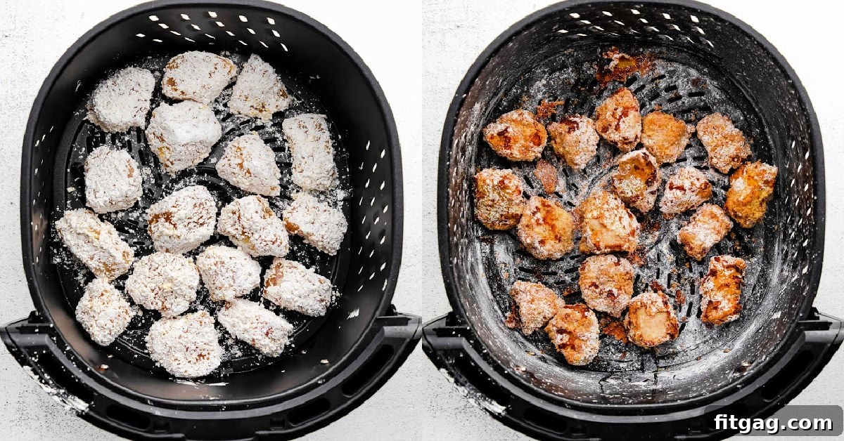 Making teriyaki chicken in an air fryer.