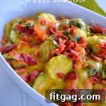 Cheesy Brussels Sprouts with Bacon