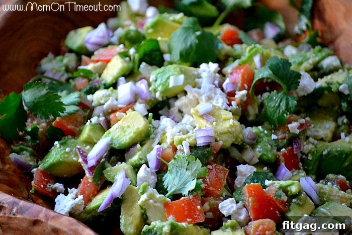 Avocado and Feta Salsa served with tortilla chips