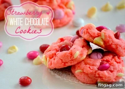 Homemade Gumdrop Love Arrows 3 Delicious Strawberry White Chocolate Cake Mix Cookies recipe, perfect for Valentine's Day treats.