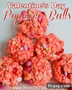 Homemade Gumdrop Love Arrows 5 Sweet and Salty Valentine's Day Popcorn Balls recipe, an easy and festive treat.