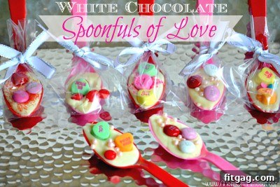 13 Valentines Day Treats and Handmade Creations 5 White Chocolate Spoonfuls of Love, an elegant and delicious edible gift or treat for Valentine's Day, perfect for stirring into hot beverages or simply enjoying.