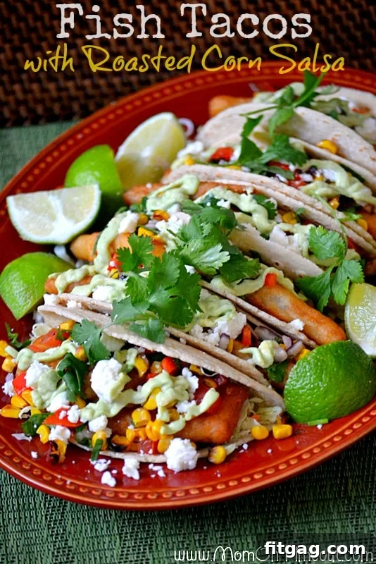 Delicious Fish Tacos with Vibrant Roasted Corn Salsa