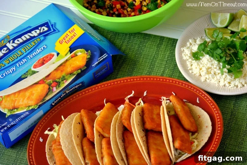 Assembling fish tacos step-by-step