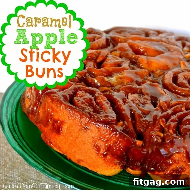 A collage of Caramel Apple Sticky Buns images, showcasing the baking process and the delicious final product.