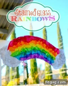 Colorful Stained Glass Rainbows Craft