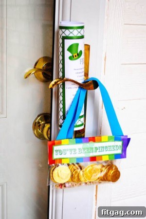 You've Been Pinched Printable for St. Patrick's Day, a fun and easy way to share good luck with friends.
