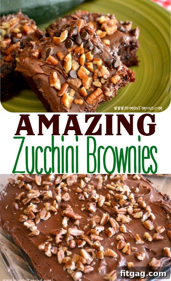 Amazing zucchini brownies are a delicious way to use up that extra zucchini from the garden! So incredibly moist and delicious! | MomOnTimeout.com