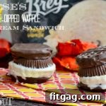 Reese's Chocolate Dipped Waffle Ice Cream Sandwich