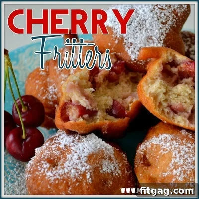 Delicious Fresh Cherry Fritters, golden brown and ready to be enjoyed