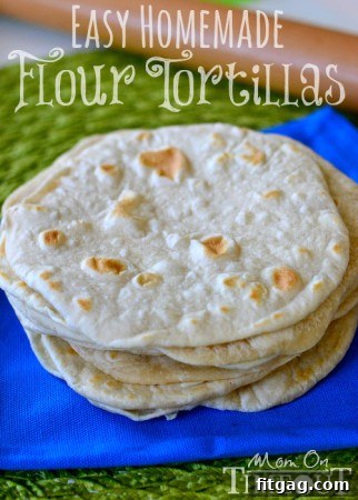 Easy homemade flour tortillas recipe