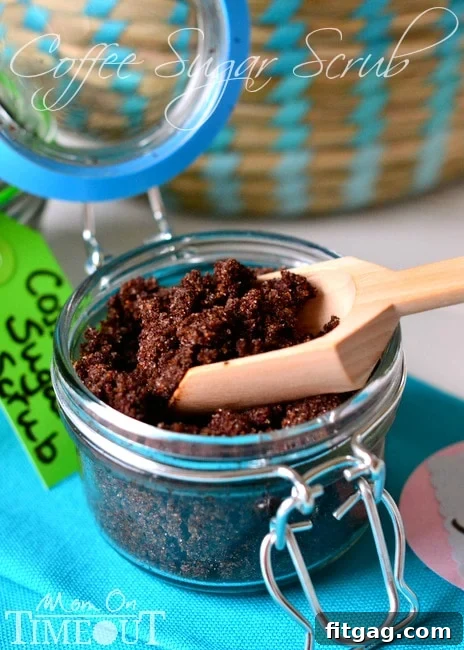 DIY Coffee Sugar Scrub: Your Secret to Radiant Skin Aromatic DIY Coffee Sugar Scrub in a jar, ready for use or gifting