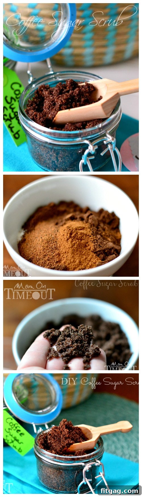 DIY Coffee Sugar Scrub: Ready for Your Skincare Routine Freshly made DIY Coffee Sugar Scrub in a clear glass jar, showcasing its rich brown texture