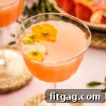 French Blonde Cocktail in a glass with garnishes.